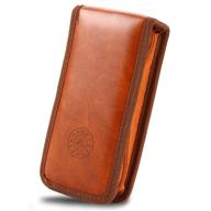 ✈️ brown travel razor case - elegant safety, straight, and disposable razor case for razor & brush, maintains cleanliness, travel stylishly, ideal gift logo