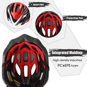 img 1 attached to 🚲 Enhanced Safety and Convenience: Basecamp Specialized Bike Helmet with LED Light, Removable Visor, and Portable Bag - Adjustable Cycling Helmet for Adult Men & Women - Road & Mountain