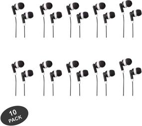 img 3 attached to 🎧 JustJamz Dot Headphones Black Basic In-Ear Earbud Headphones 3.5MM for Apple Android Laptop PC Mac - Ideal for Students, Kids, Classroom (Pack of 10)