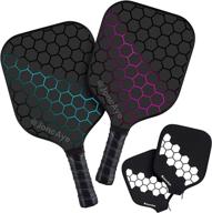 🏓 joncaye pickleball paddles set of 2 with paddle covers - fiberglass pickleball set for outdoor and indoor play - lightweight pickle ball raquette set with bonus covers - ideal pickleball gifts логотип