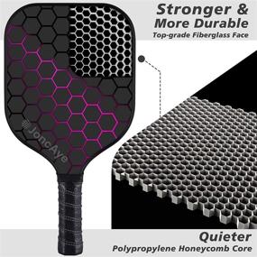 img 2 attached to 🏓 JoncAye Pickleball Paddles Set of 2 with Paddle Covers - Fiberglass Pickleball Set for Outdoor and Indoor Play - Lightweight Pickle Ball Raquette Set with Bonus Covers - Ideal Pickleball Gifts