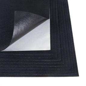 img 3 attached to 🎃 High-Quality Caydo 10 PCS Black Adhesive Back Felt Sheets Fabric - A4 Size - Halloween Decorations, Art & Craft Making