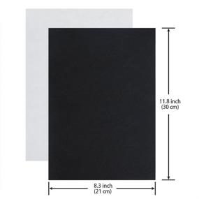 img 2 attached to 🎃 High-Quality Caydo 10 PCS Black Adhesive Back Felt Sheets Fabric - A4 Size - Halloween Decorations, Art & Craft Making