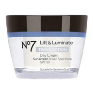 🌞 no7 lift & luminate triple action day cream spf30 50ml: defy aging with sun protection logo