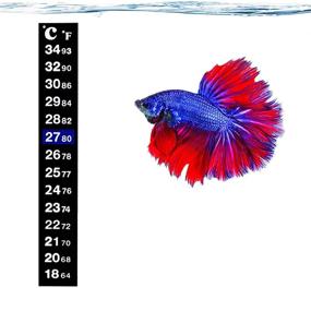 img 4 attached to 🌡️ SunGrow Betta Stick-on Sticker Thermometers - Green & Blue Temperature Indicators, 5.2 x 0.7 Inches, 1 Sticker per Pack