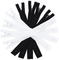 👗 pack of 12 ykk #3 skirt & dress zippers, 10" length, 6 black and 6 white - ideal for apparel, pouches, sewing & craft projects logo