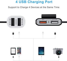 img 1 attached to OKiT Car Charger: High-Speed 4-Port USB Multi-Port QC3.0 Rapid Charger for Android/iOS Smartphones & USB Devices