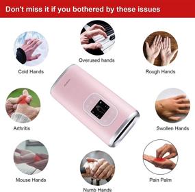 img 2 attached to 🤲 Electric Hand Massager Machine with Heat - Cordless Compression Air Pressure Point Therapy Massager for Arthritis, Carpal Tunnel, Pain Relief - Hand, Wrist, Palm, and Finger Massager in Pink