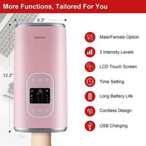 img 3 attached to 🤲 Electric Hand Massager Machine with Heat - Cordless Compression Air Pressure Point Therapy Massager for Arthritis, Carpal Tunnel, Pain Relief - Hand, Wrist, Palm, and Finger Massager in Pink