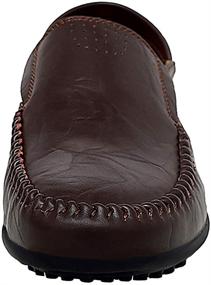 img 3 attached to Мужская обувь и мокасины & слипоны Boleone Leather Casual Driving 1887 коричневого цвета 47 размера