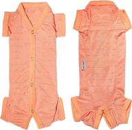 🐶 tony hoby dog pajamas, breathable lightweight t-shirt onesies with 4 legs, recovery suit for small-medium girl dogs (orange, xl) логотип