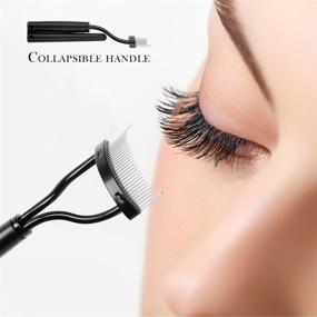 img 3 attached to 👁️ DUCare Eyelash Comb Eyebrow Brush: Precision Mascara Applicator with Arc Designed Definer and Comb Cover for Perfectly Separated Lashes and Defined Brows