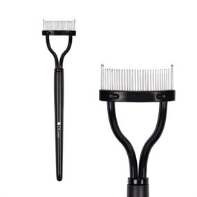 img 4 attached to 👁️ DUCare Eyelash Comb Eyebrow Brush: Precision Mascara Applicator with Arc Designed Definer and Comb Cover for Perfectly Separated Lashes and Defined Brows