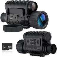 🔦 6x50mm hd digital infrared night vision monocular with 1.5 inch tft lcd – high power hunting gear, captures 5mp photos and records 720p videos up to 350m/1150ft detection distance logo