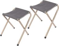 redcamp 2-pack folding camp stools for adults - 15-inch tall, durable & portable fishing and camping stools - supports up to 300lbs - gray blue логотип