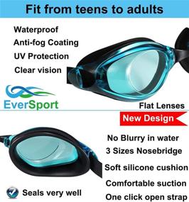 img 1 attached to 🏊 2-Pair Swim Goggles for Adults – Anti-Fog UV Protection, Shatter-Proof, Watertight Swimming Glasses for Men, Women, Youth, Teens