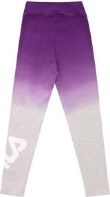 img 3 attached to Fila Heritage Girls Athletic Stretch Jersey Legging: Color Blocking Kids Clothes for Active Fashionistas