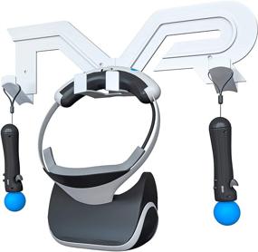 img 3 attached to 🔲 Skywin Universal VR Wall Mount: Organize and Showcase Your Oculus Quest 2, Valve Index, PSVR, and HTC Vive Headsets - Grey