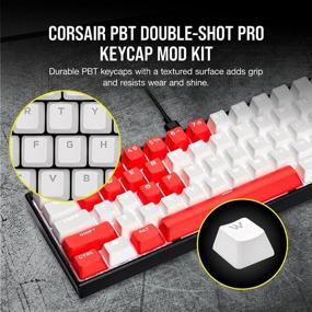 img 3 attached to CORSAIR PBT Double-Shot Pro Keycap Mod Kit - Arctic White, 🔲 Textured Surface, 1.5mm-Thick Walls, Standard Bottom Row, O-Ring Dampeners, Double-Shot PBT Keycaps