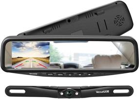 img 4 attached to 🚗 Камера заднего вида VECLESUS VT1 HD - Простая установка, непрерывный просмотр и реверс - 4,3 "зеркальный монитор с HD автомобильной камерой - Идеально подходит для автомобиля, пикапа, грузовика, седана, внедорожника, минивэна
