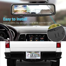 img 3 attached to 🚗 Камера заднего вида VECLESUS VT1 HD - Простая установка, непрерывный просмотр и реверс - 4,3 "зеркальный монитор с HD автомобильной камерой - Идеально подходит для автомобиля, пикапа, грузовика, седана, внедорожника, минивэна