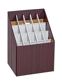 img 4 attached to 📂 Adir Corp Cardboard Roll File Storage Organizer - Vertical File Sorter - Mahogany (20 Slots)