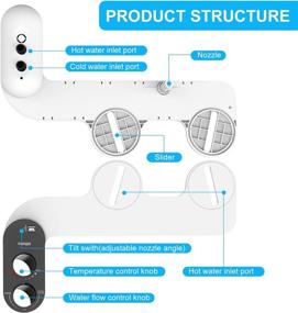 img 2 attached to 🚽 Affheny Hot and Cold Bidet Attachment for Toilet - Non-Electric, Adjustable Water Pressure Nozzle, Angle Control & Easy Installation