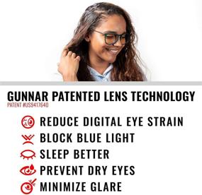 img 2 attached to 👓 Gunnar Optiks MEN-00101 Gaming and Computer Eyewear/Menlo – Patented Lens, Reduce Digital Eye Strain, Block 65% of Harmful Blue Light – Amber Lens – PC/Mac/Linux: Enhance Visual Comfort and Protection