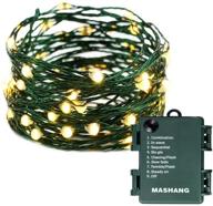 🎄 mashang battery operated christmas lights 33ft 100 micro leds starry lights fairy lights firefly lights on dark green copper wire for christmas tree, wreath, diy projects, wedding, holiday décor (warm white) логотип