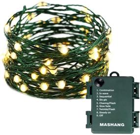 img 4 attached to 🎄 MASHANG Battery Operated Christmas Lights 33FT 100 Micro LEDs Starry Lights Fairy Lights Firefly Lights on Dark Green Copper Wire for Christmas Tree, Wreath, DIY Projects, Wedding, Holiday Décor (Warm White)