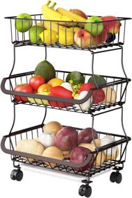 img 4 attached to Simple Trending Vegetable Storage Organizer Storage & Organization