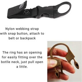 img 1 attached to F Flammi 3Pcs Hanging Buckle: Portable Water Bottle Ring Holder for Backpack Belt - Ideal for Outdoor Camping, Hiking, and Traveling