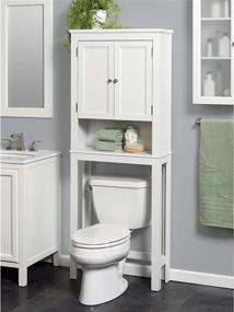 img 4 attached to 🛁 Zenna Home White Custom Suite Over-The-Toilet Spacesaver: Organize and Maximize Your Bathroom Space