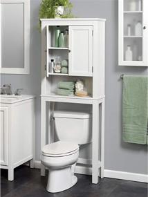 img 3 attached to 🛁 Zenna Home White Custom Suite Over-The-Toilet Spacesaver: Organize and Maximize Your Bathroom Space