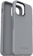 resilience grey - otterbox symmetry series case for iphone 13 pro max & iphone 12 pro max logo