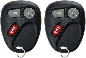 img 4 attached to Pack of 2 KeylessOption Replacement Keyless Entry Remote Control Car Key Fob for 15732803