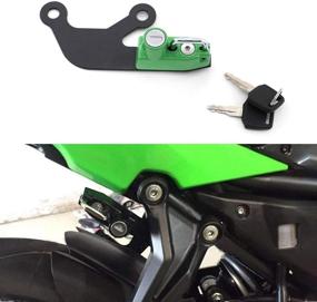 img 4 attached to 🔒 GUAIMI Зеленый Замок для мотоциклетных шлемов - Замок против кражи для Kawasaki Z650 Ninja 650 (2017-2020)