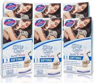 🐱 alfapet kitty cat pan disposable liners 5-pack + transfer liner - for large to extra-giant litter boxes- easy fit with sta-put technology - pack of 6 logo