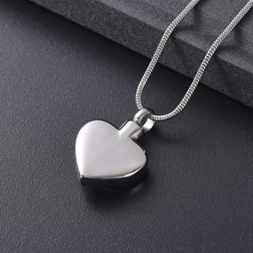 img 2 attached to 💔 Always in My Heart: Heart Shape Cremation Ash Jewelry Holder Necklace - A Memorial Jewelry Keepsake