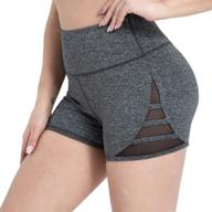 dielusa women's high-waist yoga shorts for workout and running - tummy control activewear shorts logo