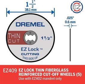 img 3 attached to 🪚 Dremel EZ409 1.5-Inch EZ Lock Thin Cut Wheel - Silver