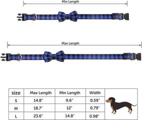 img 2 attached to 🐶 Stylish Plaid TAGATMI Dog Bow Tie Collar - Adjustable, Soft, and Comfortable for Dogs and Cats