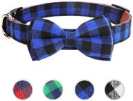 🐶 stylish plaid tagatmi dog bow tie collar - adjustable, soft, and comfortable for dogs and cats logo