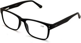 img 4 attached to 👓 Superior Wide-Fit Rectangle Reading Glasses for Men – Optimal Optical Quality and Premium Design