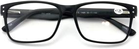 img 1 attached to 👓 Superior Wide-Fit Rectangle Reading Glasses for Men – Optimal Optical Quality and Premium Design