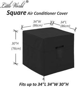 img 3 attached to Protect Your Outdoor Air Conditioner with Little World Universal Veranda Winter AC Cover - Ideal for American Standard Furniture, Central Units, and More! 34x34x30 Inch, Square