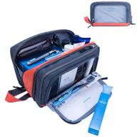 organize your toiletries in style with lermende men's travel dopp kit - orange logo