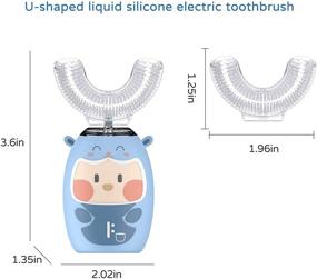 img 3 attached to 👶 Ultimate Kid's U-Shape Toothbrush: Ultrasonic Automatic Toddler Tooth Brush with U-Shaped Brush Head for Whole Mouth Cleaning