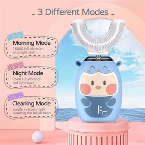 img 2 attached to 👶 Ultimate Kid's U-Shape Toothbrush: Ultrasonic Automatic Toddler Tooth Brush with U-Shaped Brush Head for Whole Mouth Cleaning