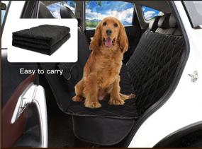 img 1 attached to 🐾 AMOFY Dog Seat Cover: Machine Washable, Scratch-Proof Hammock for Back Seats - Waterproof, Non-Slip, Durable Protection for Cars, Trucks, SUVs